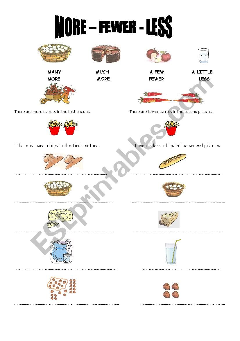 irregular comparatives worksheet
