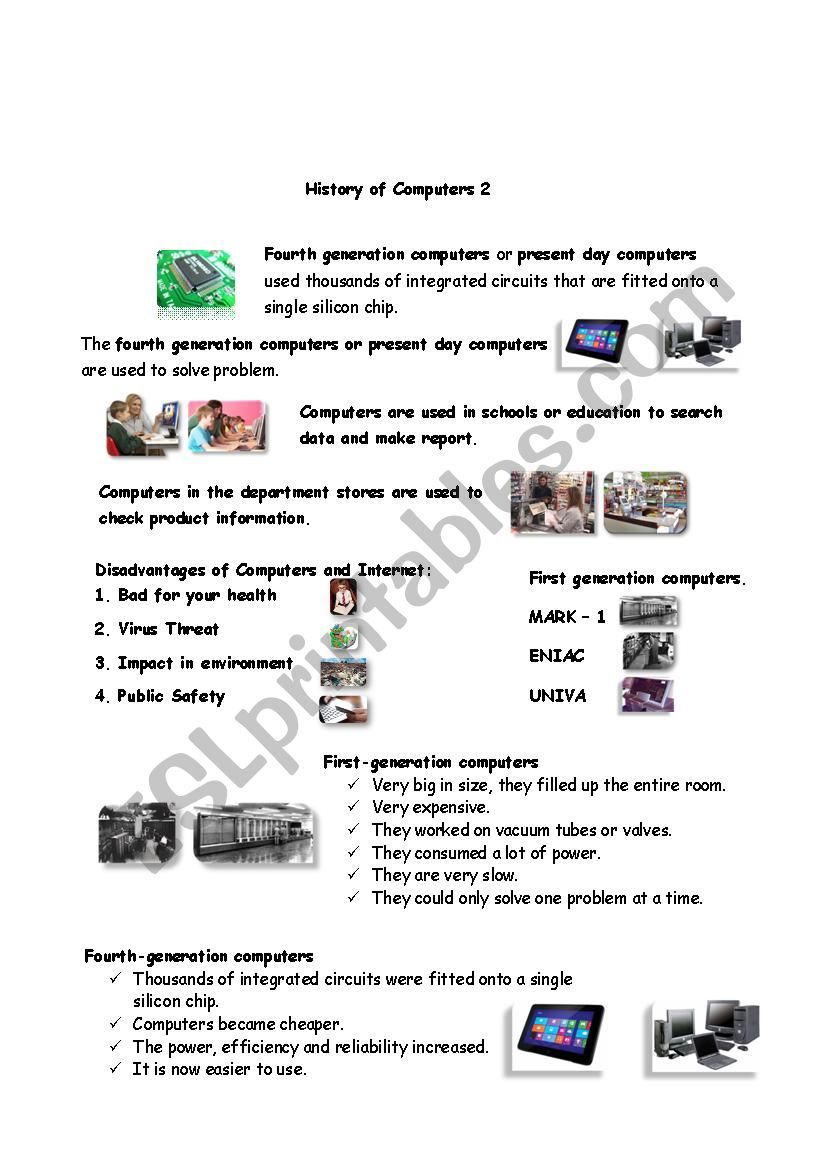 History of Computer 2 worksheet