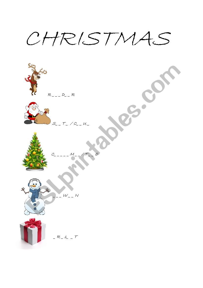 Christmas  worksheet