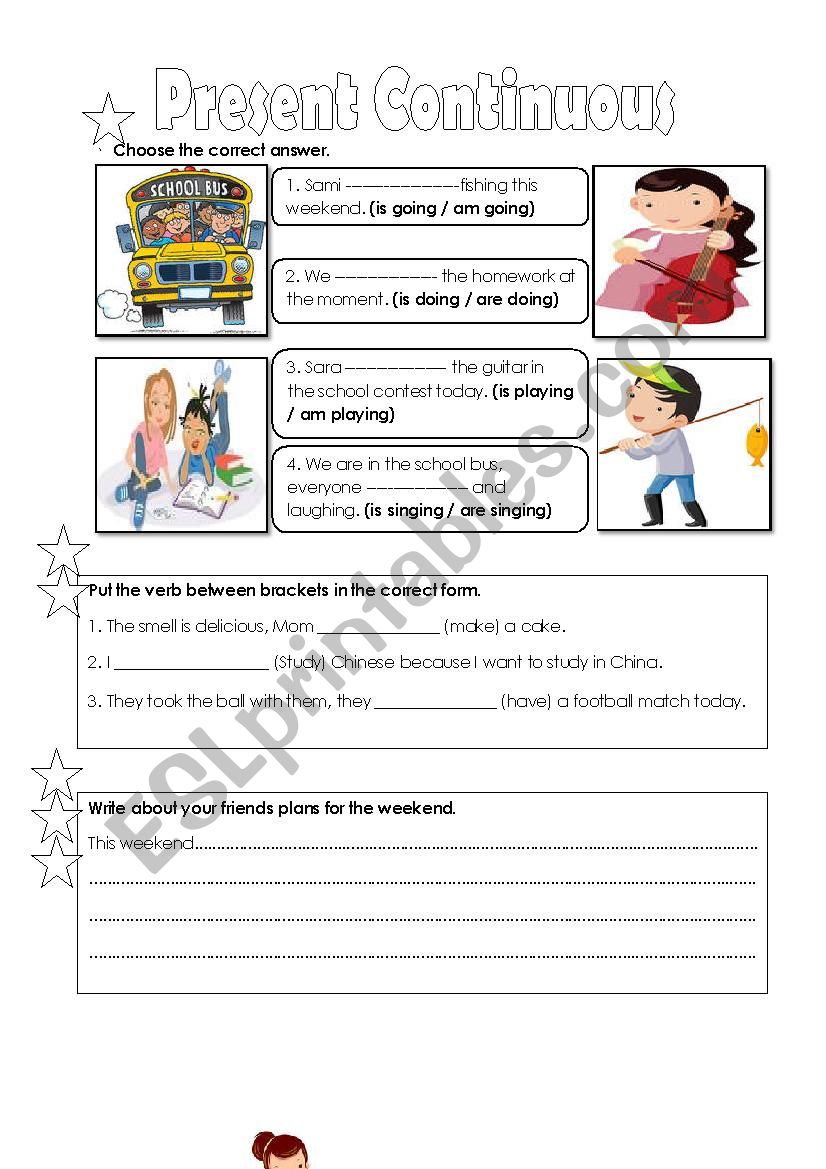 Present Continuous worksheet