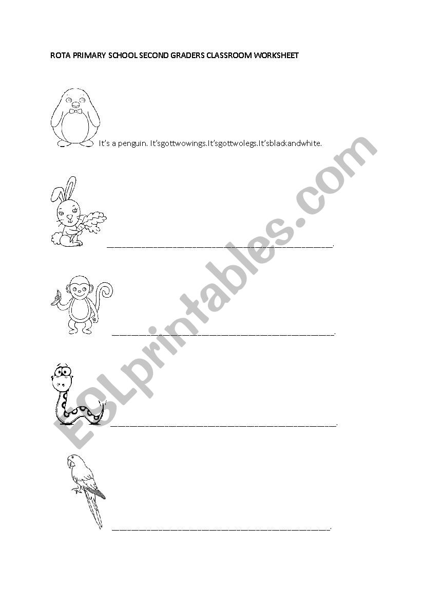 Animals have got/has got worksheet