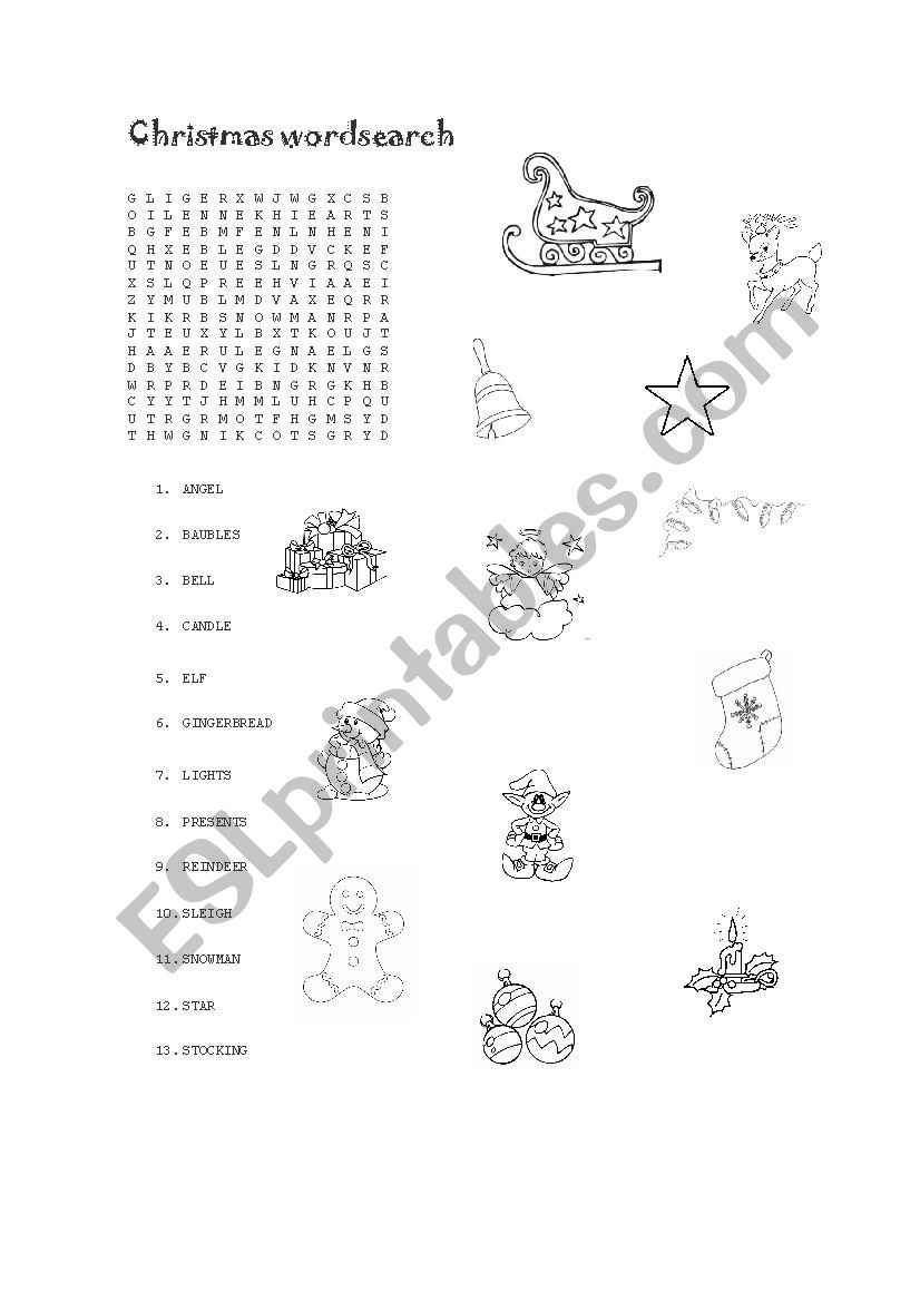 Christmas  worksheet