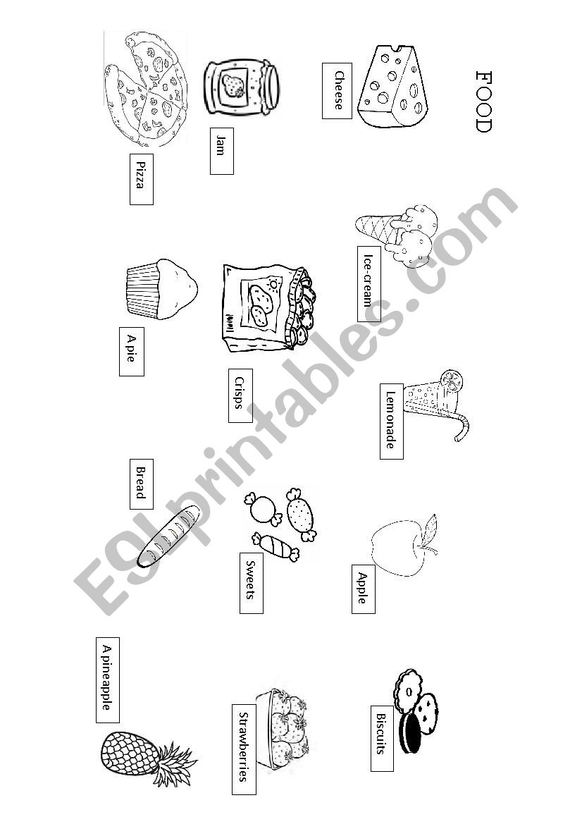 food  worksheet
