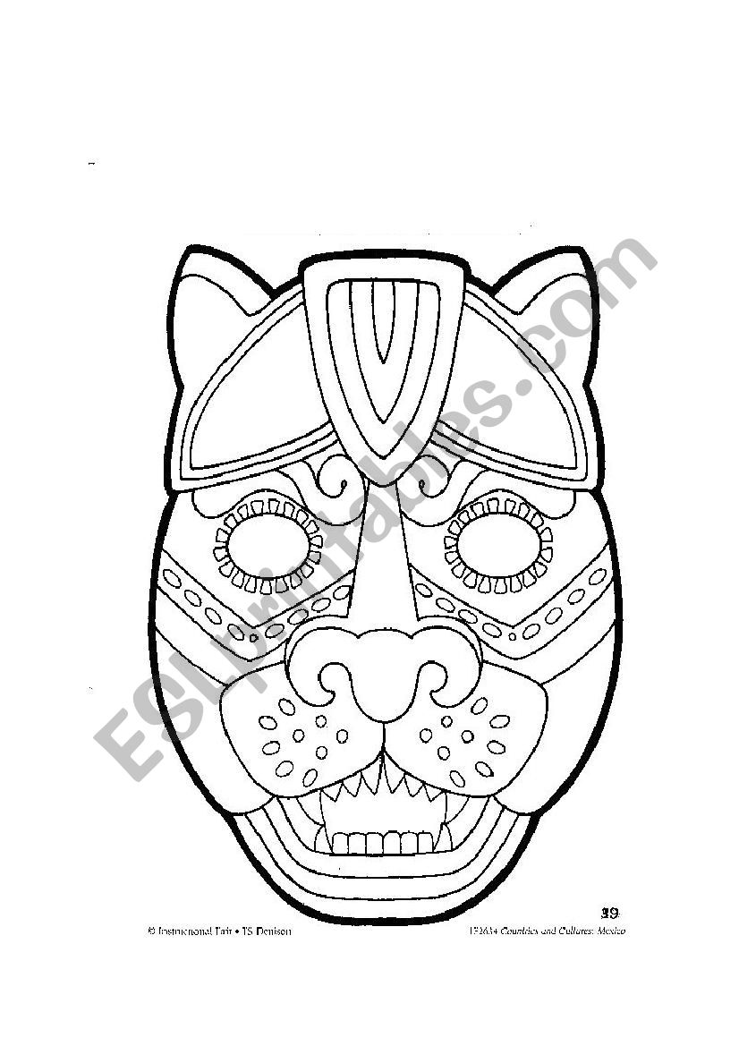 Mayan Mask Template