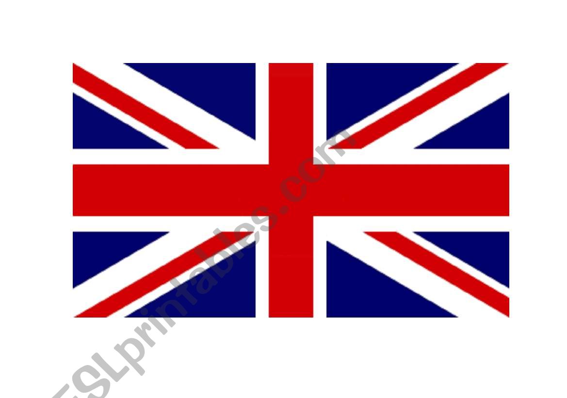 GREAT BRITAIN FLAG worksheet