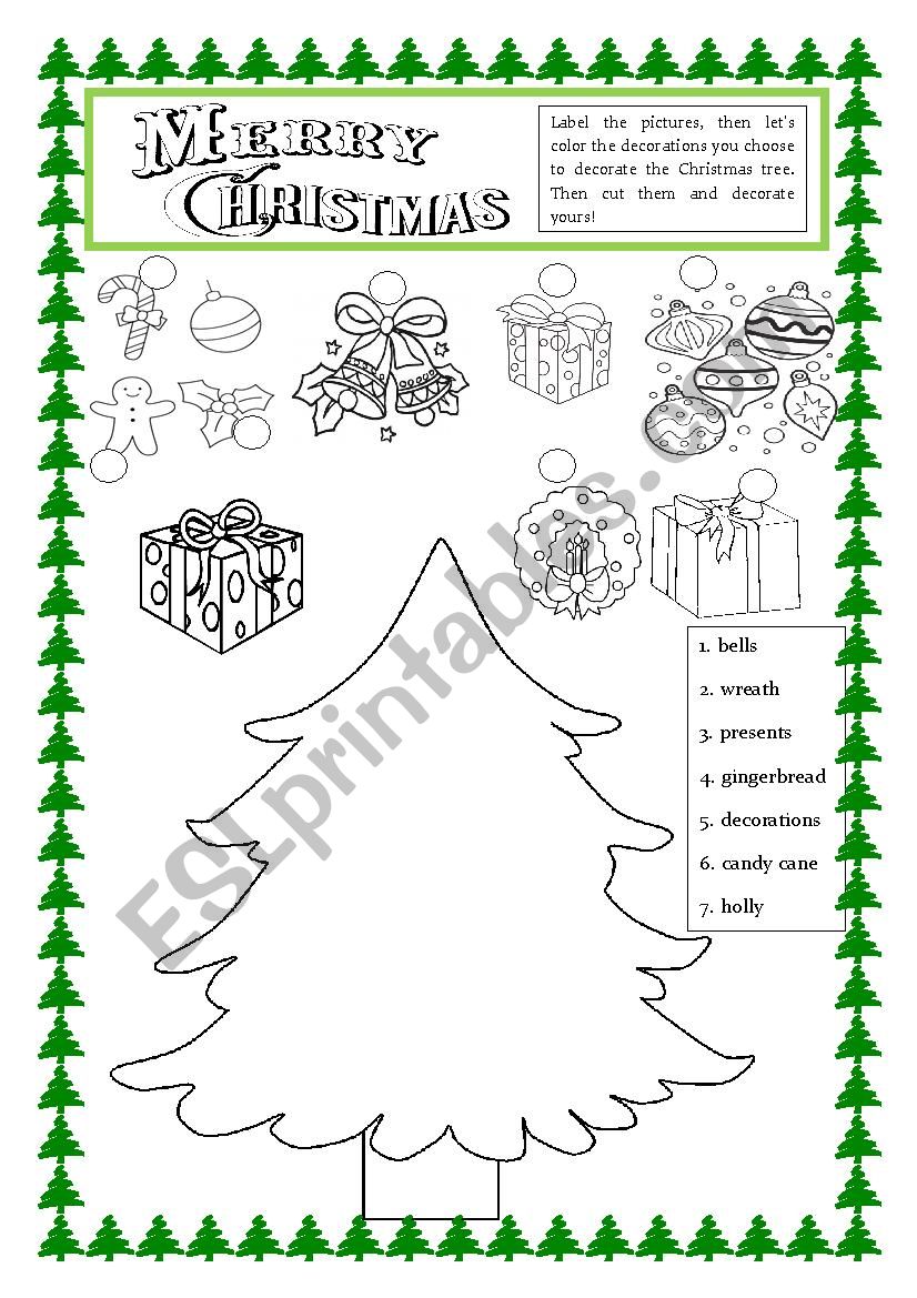 CHRISTMAS TREE MAKING worksheet
