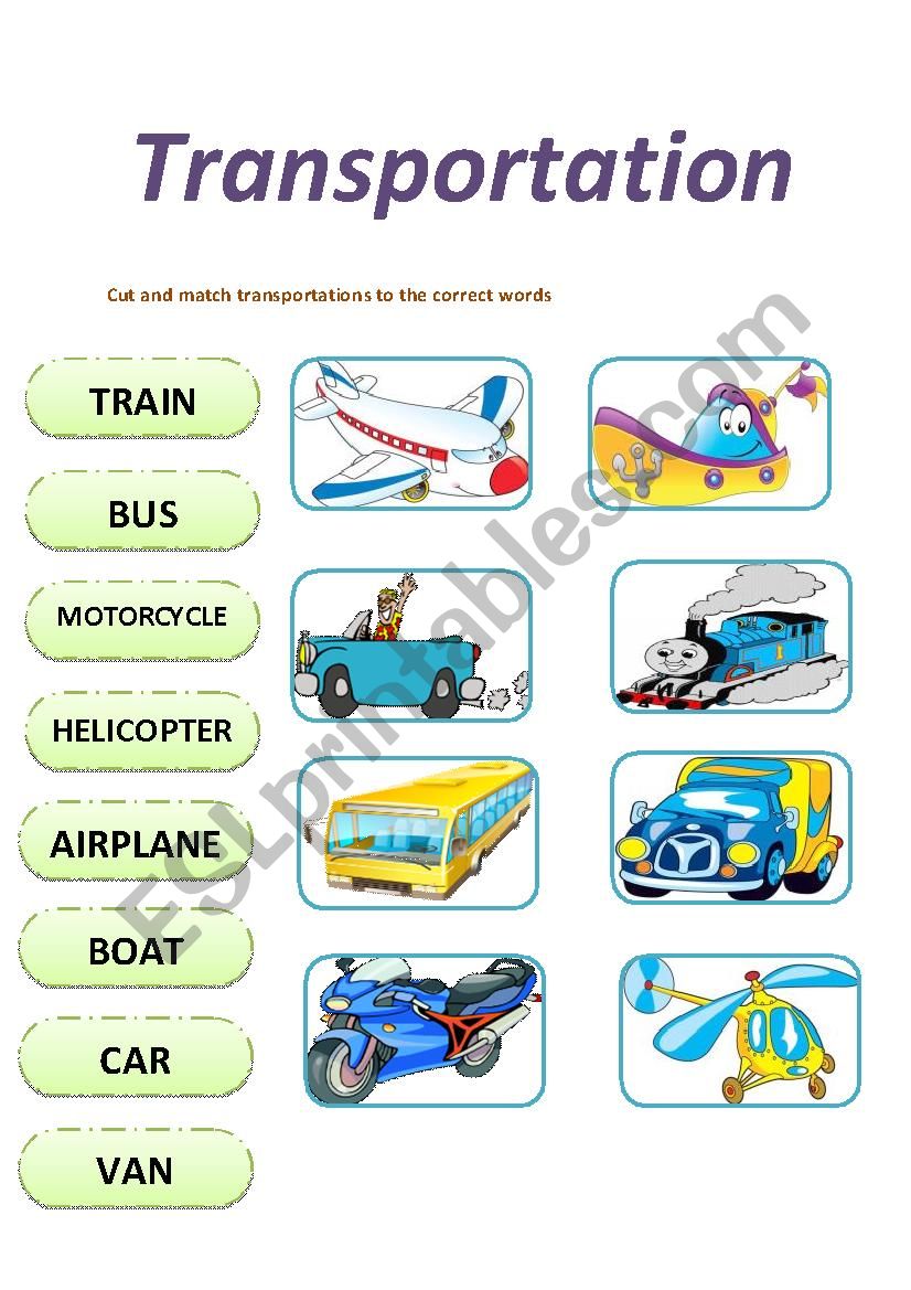 Transportation worksheet