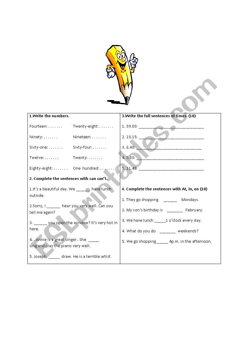 Grammar worksheet worksheet