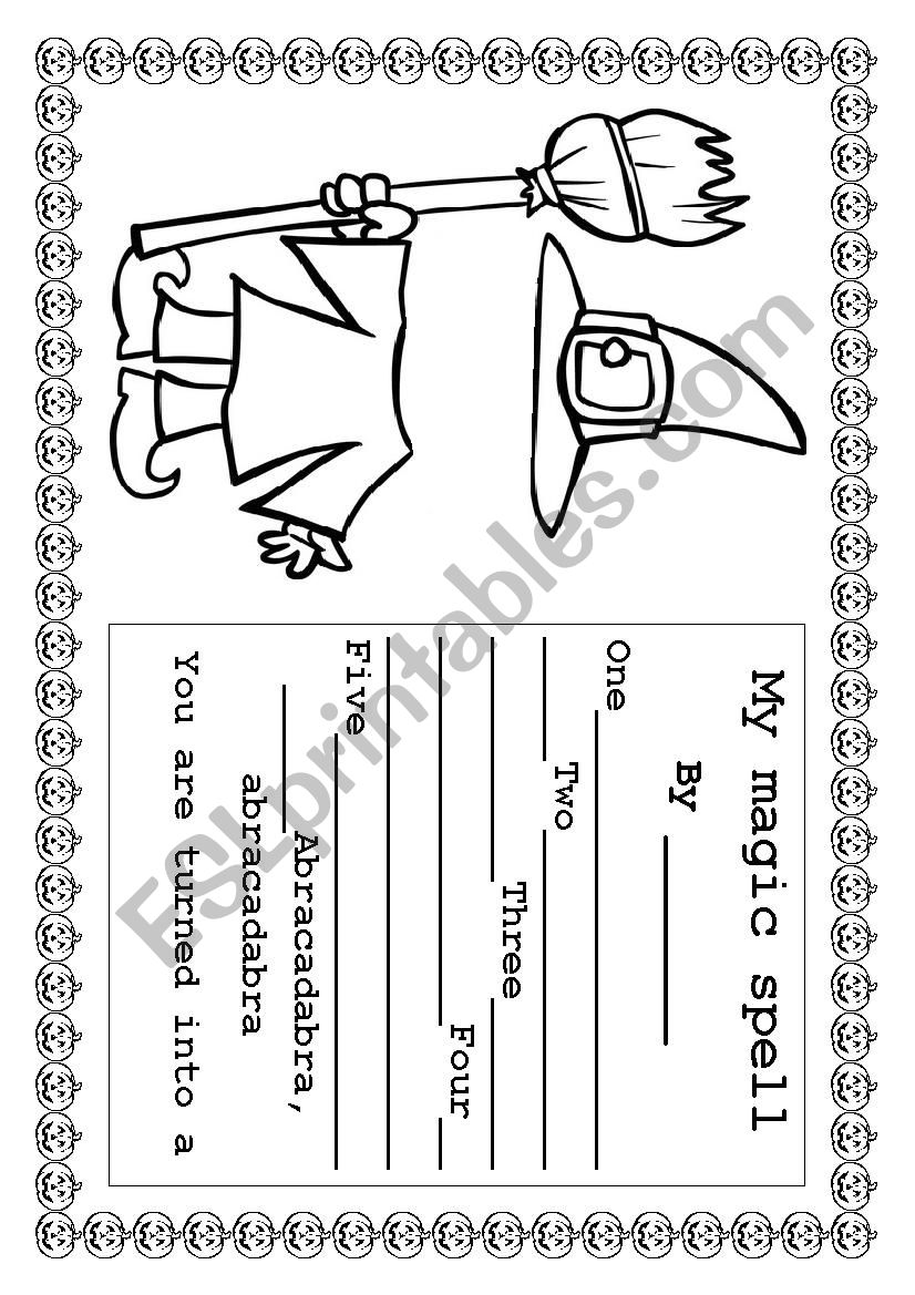 My magic spell (witch) worksheet