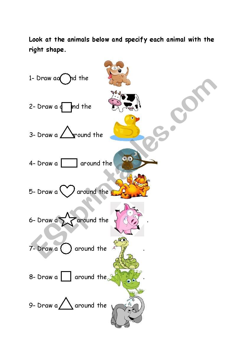 animals worksheet/part1 worksheet