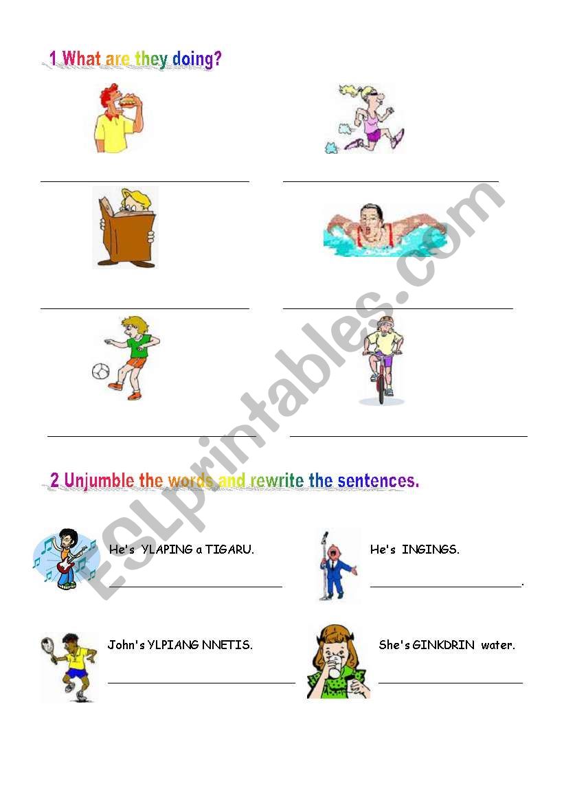 actions worksheet