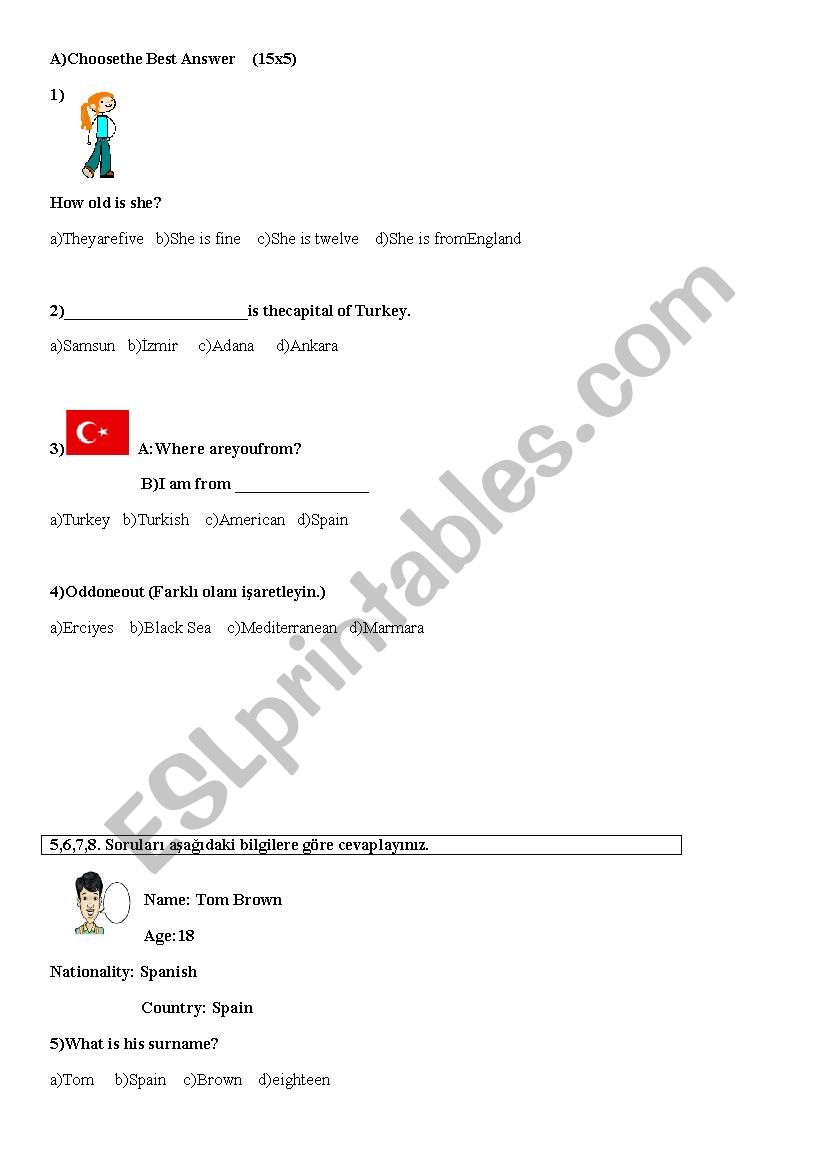 5th gr. worksheet worksheet