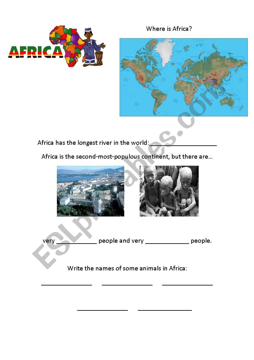 Africa worksheet