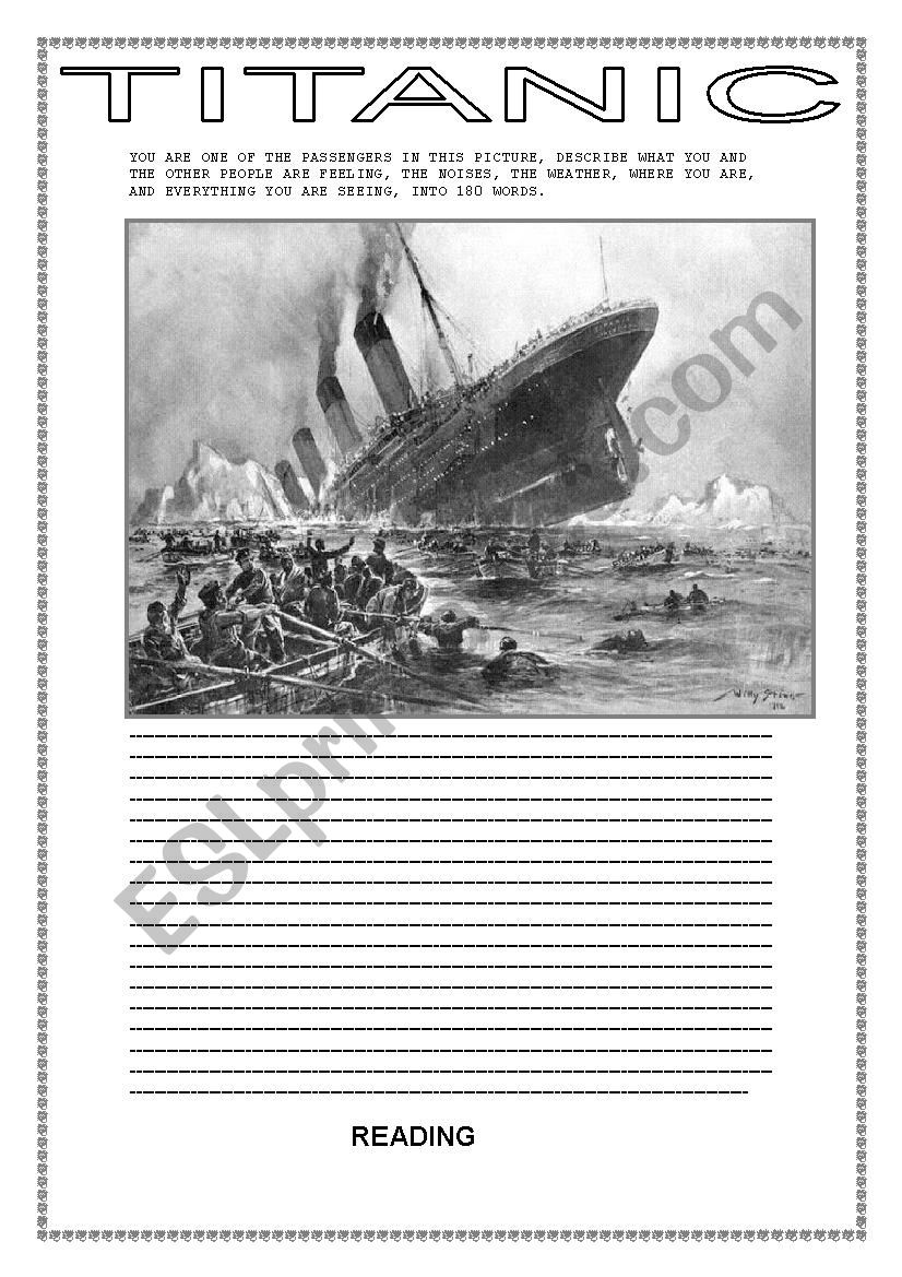 TITANIC worksheet