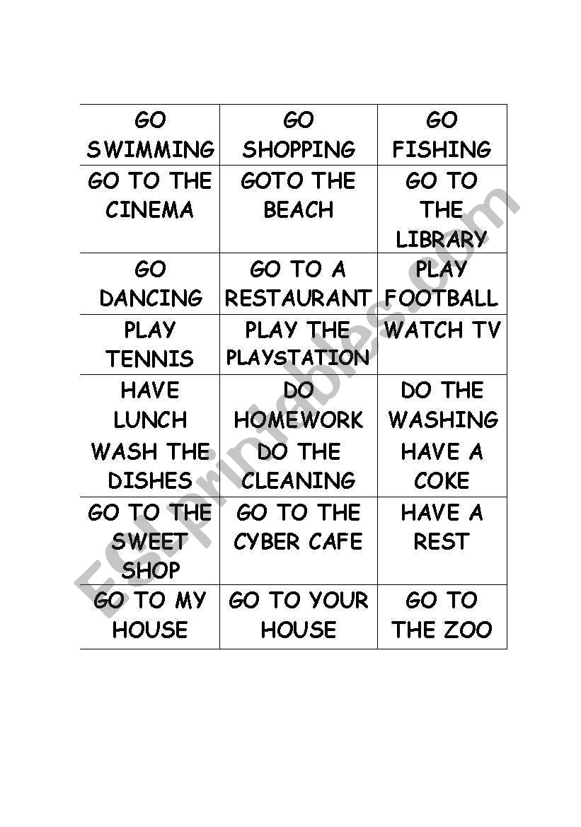 Lets go... worksheet