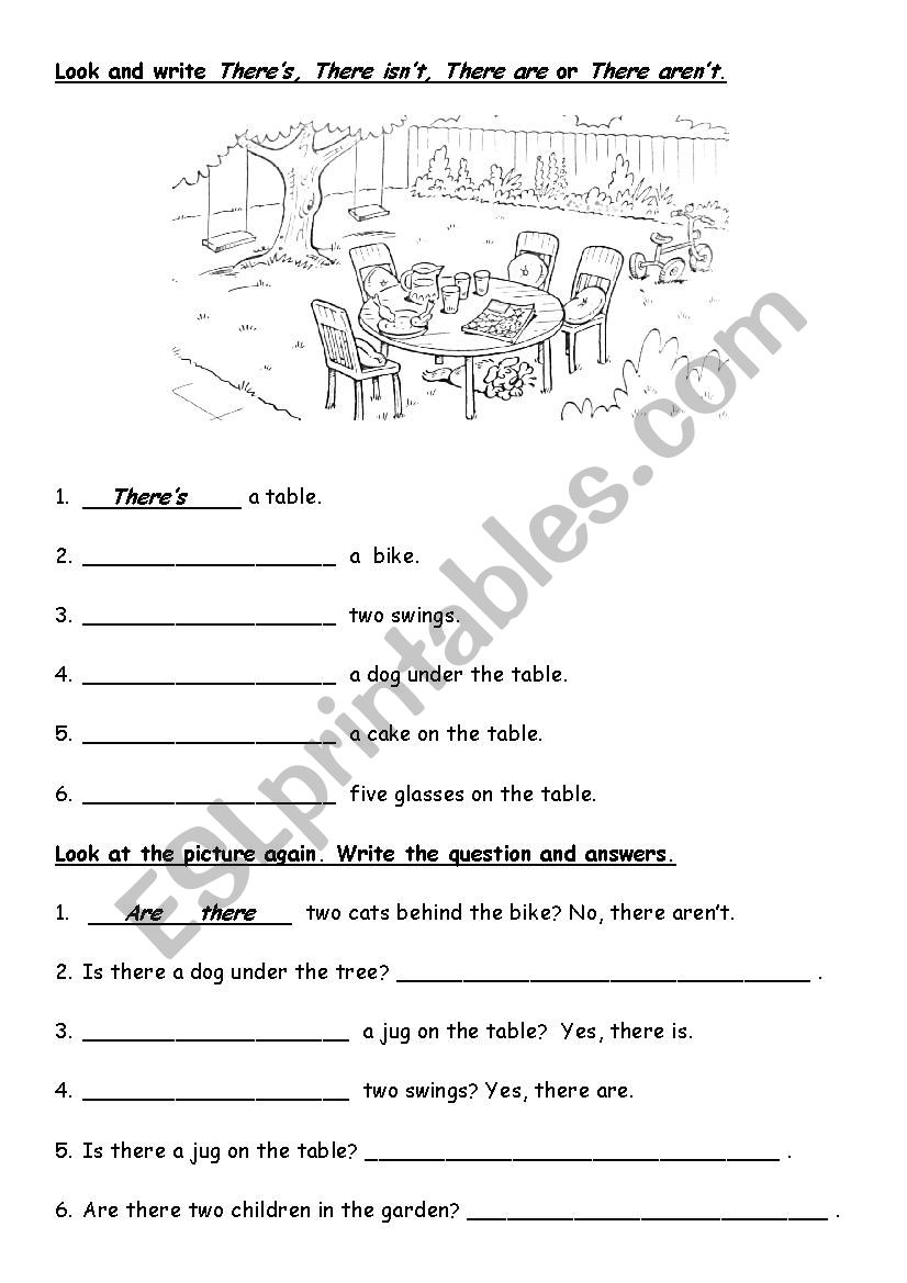 There is / there are worksheet