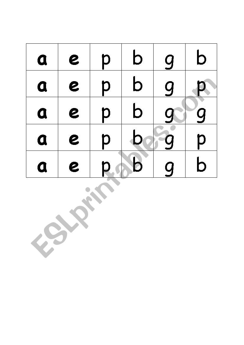 5 letters worksheet