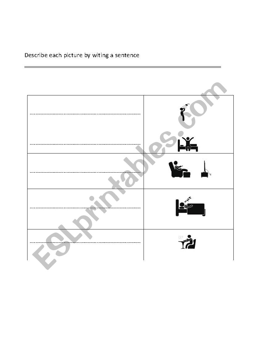 daily routines worksheet