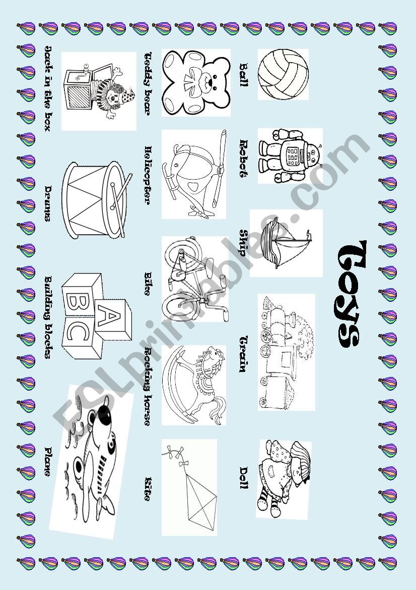 Toys worksheet