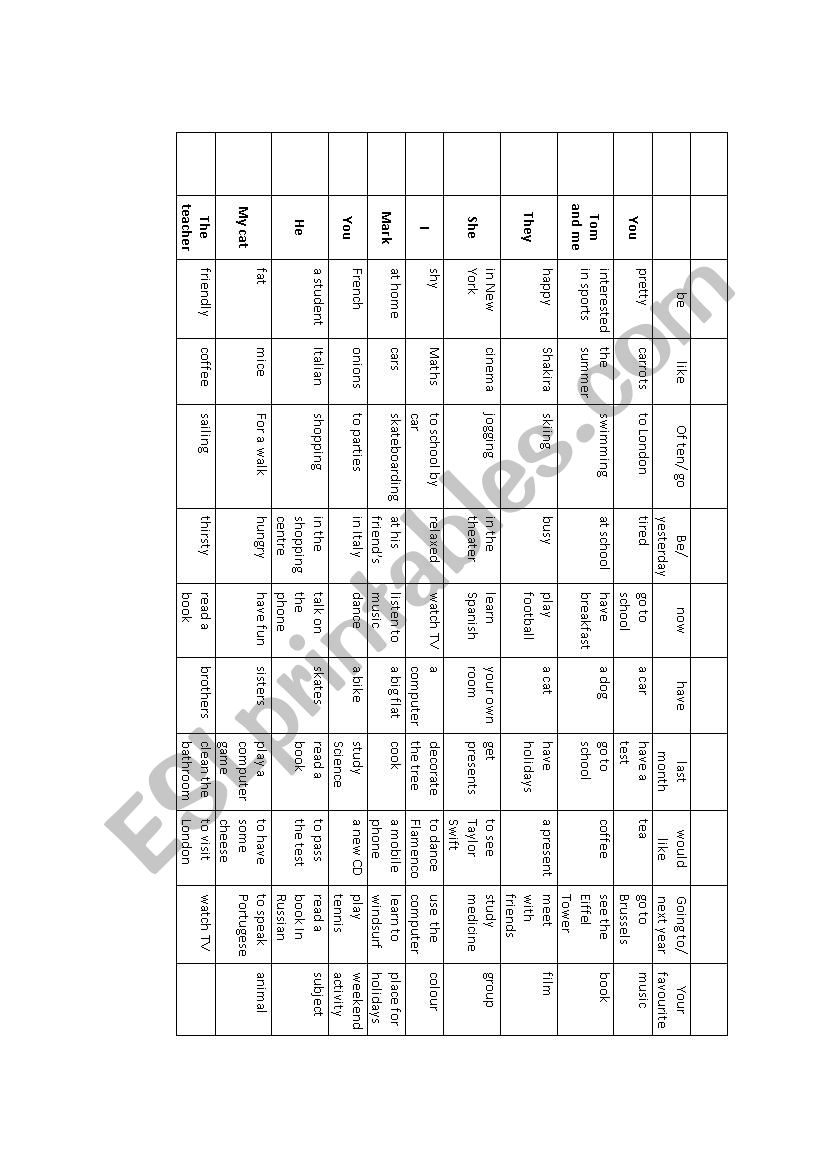 BATTLESHIPS worksheet