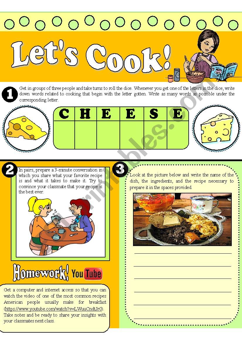 LetÂ´s Cook! worksheet