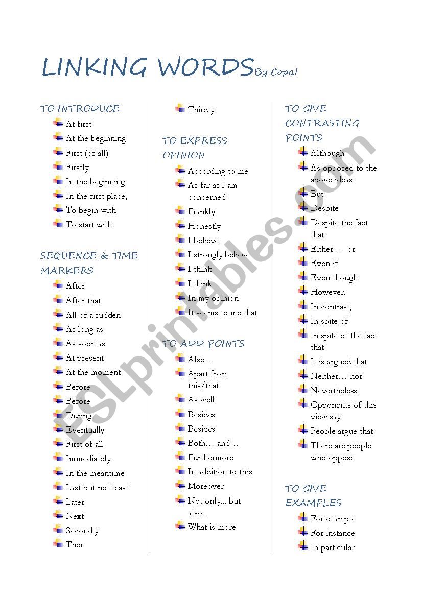 linkers for essay ielts