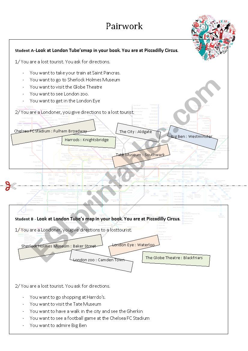 Directions to take the Tube worksheet