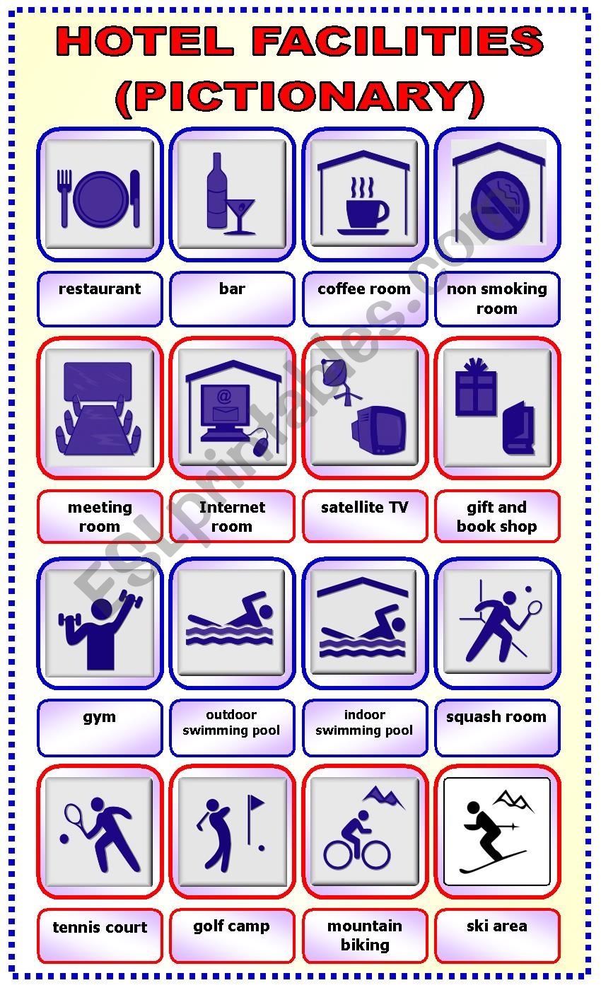 Hotel Facilities:pictionary_3 worksheet