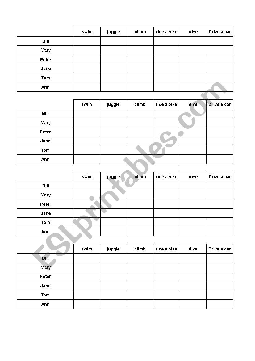 CAN, ability, BATTLESHIPS worksheet