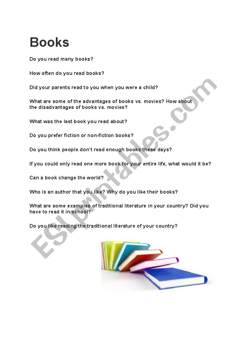 Books worksheet