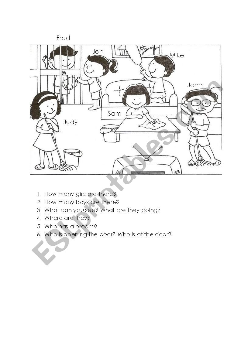 Picture description oral - grade 1 - ESL worksheet by gclayton