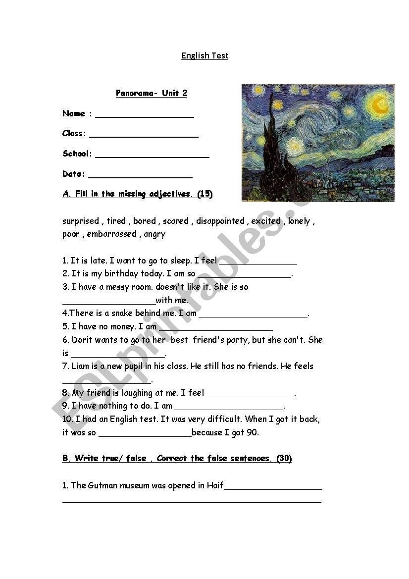 art worksheet