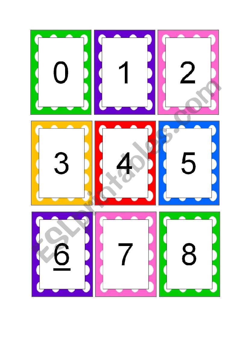 NUMBER MATCHING ACTIVITY worksheet