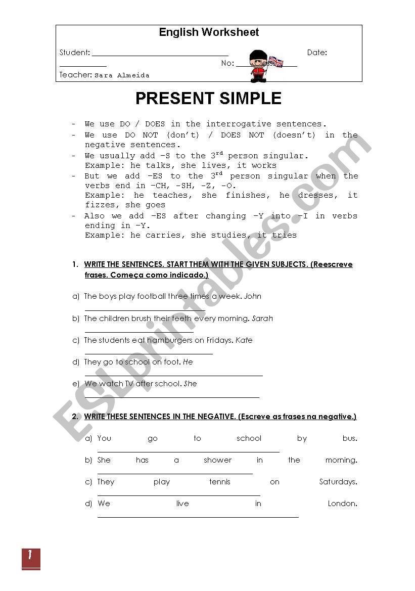 Present Simple worksheet