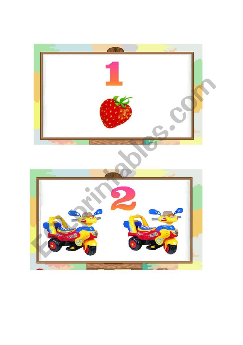 Numbers Flashcards worksheet