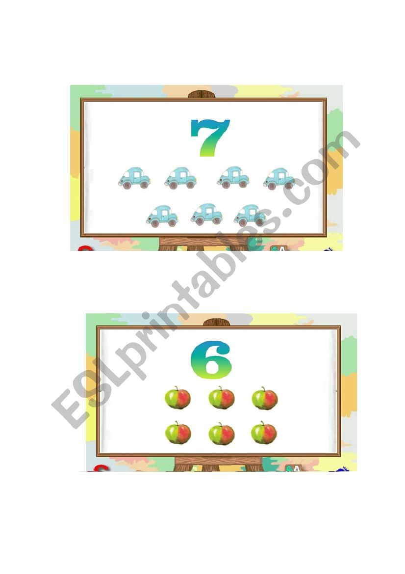 Numbers Flashcards worksheet