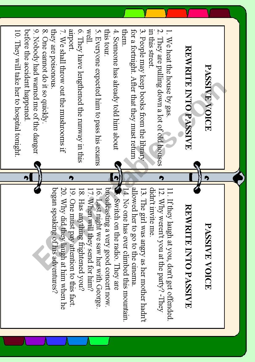 PASSIVE VOICE worksheet