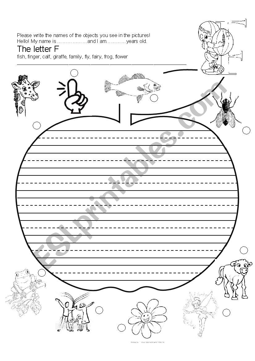 alphabet letter f worksheet