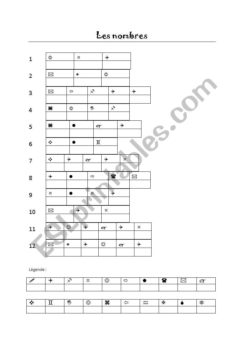 the numbers from 1 to 12 worksheet