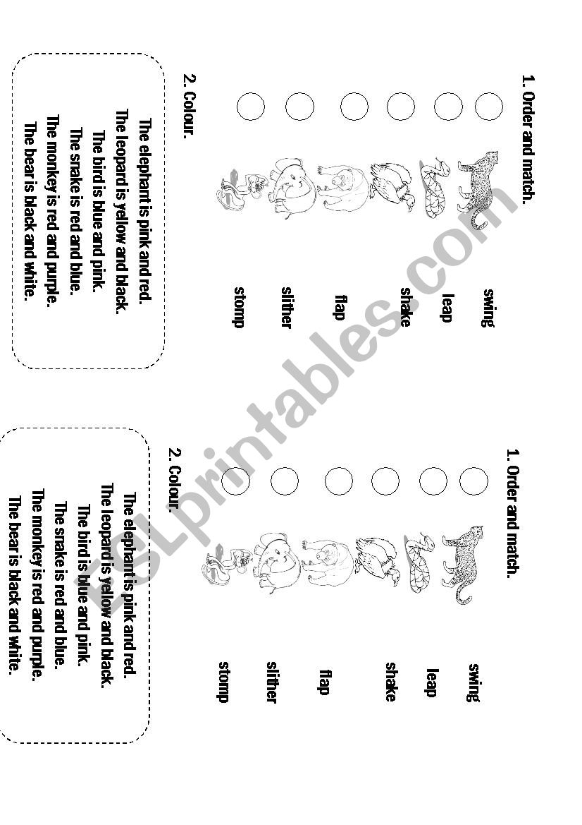 Animal Boogie worksheet