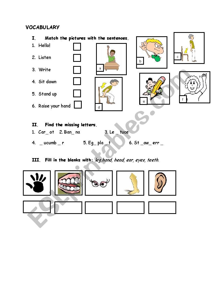 revison worksheet