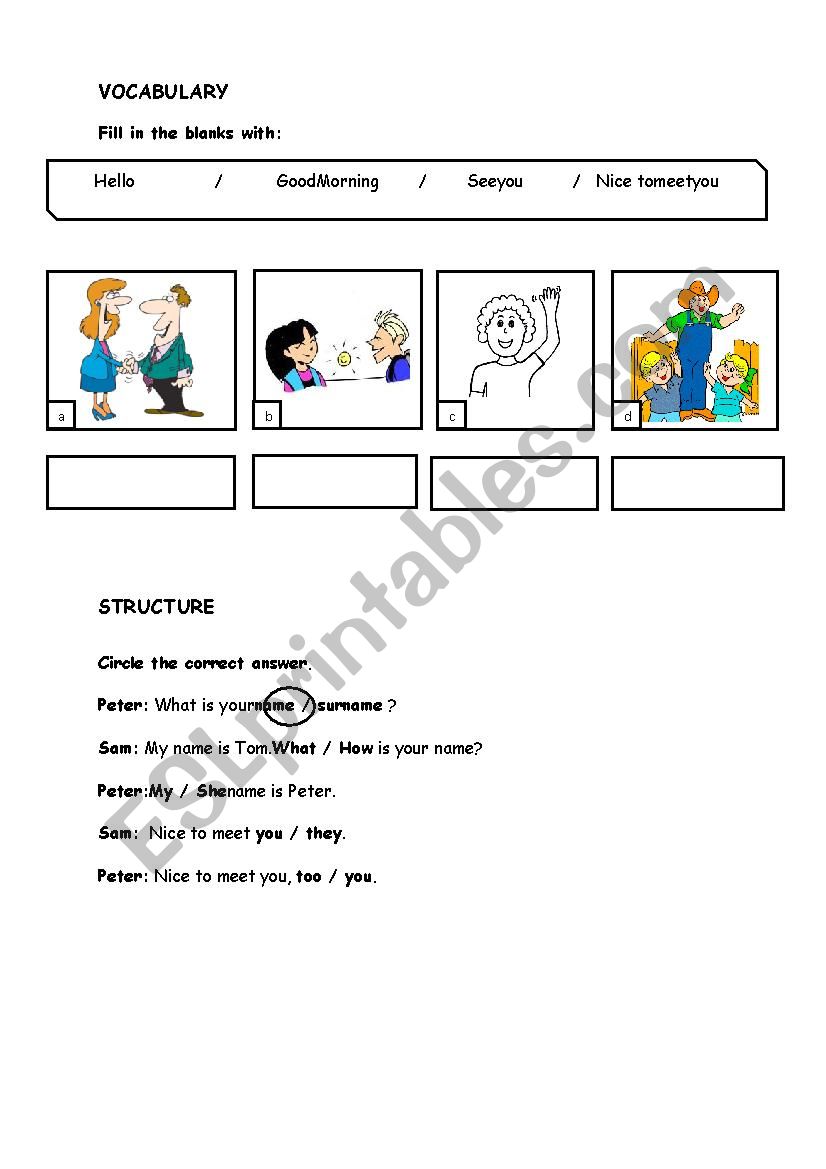 classroom commands worksheet