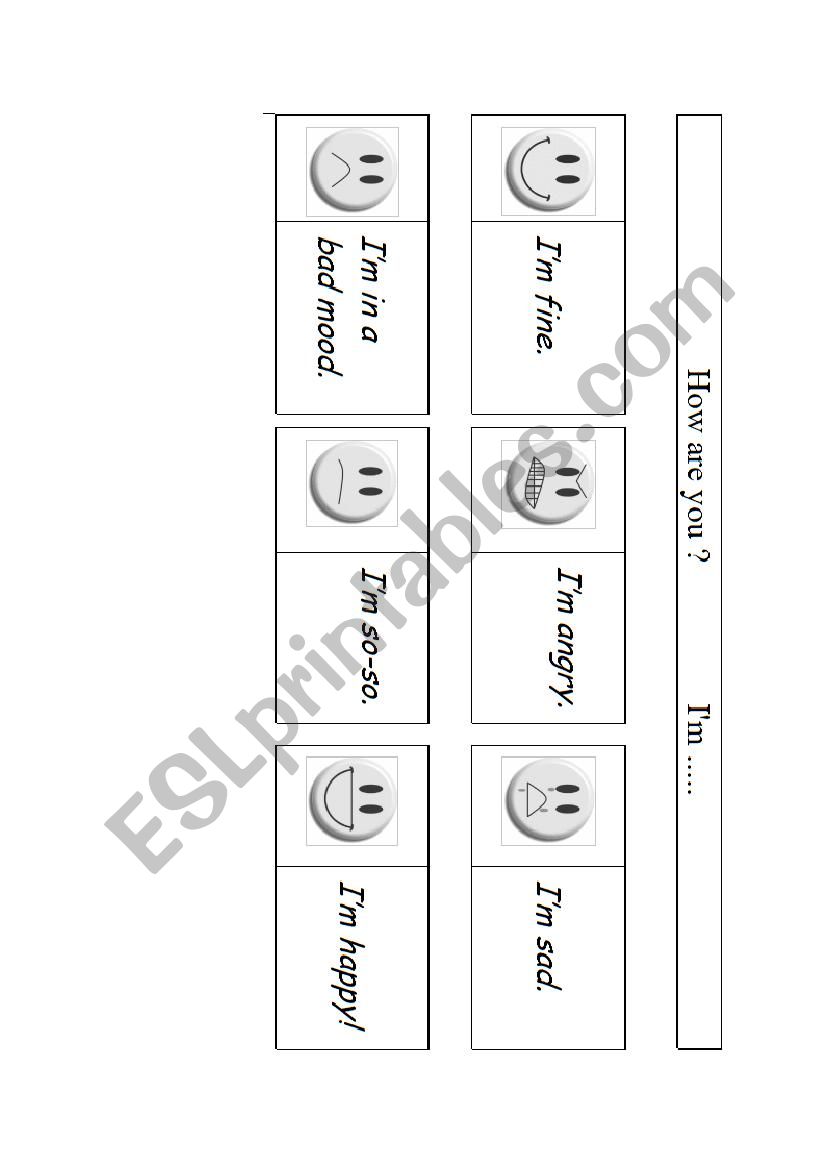 Feelings-How are you ? worksheet