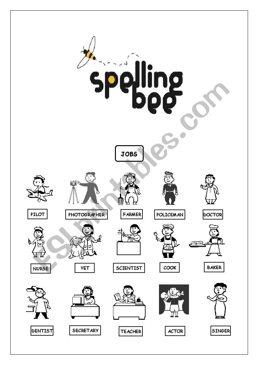 spellin bee worksheet