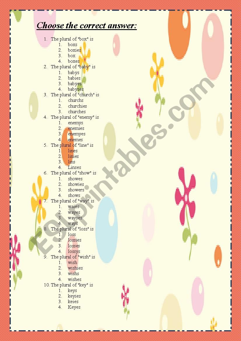 revision for level 3 - plural and v to be