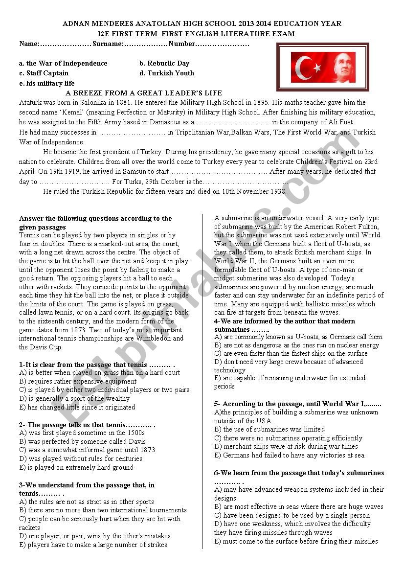 12th-grade-reading-exam-esl-worksheet-by-mhtcimen