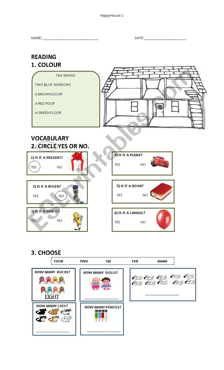 Happy House 1  worksheet