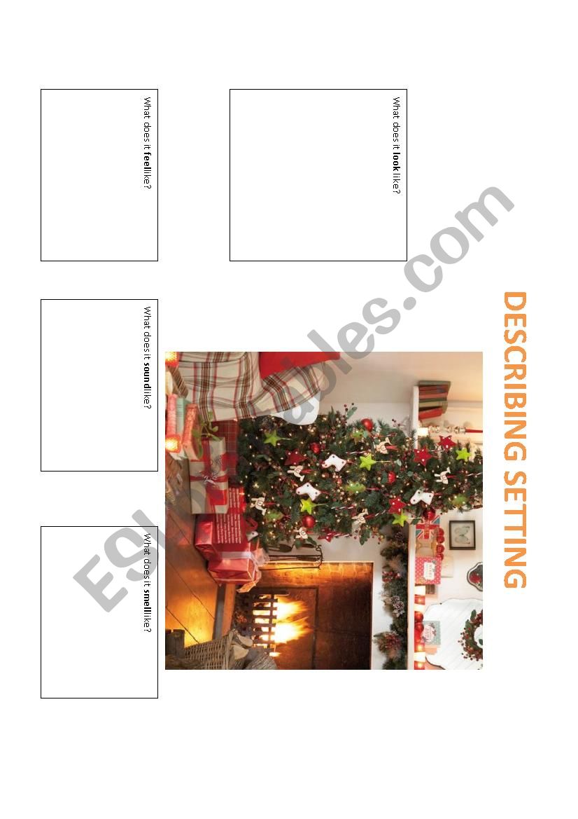Describing Setting  worksheet