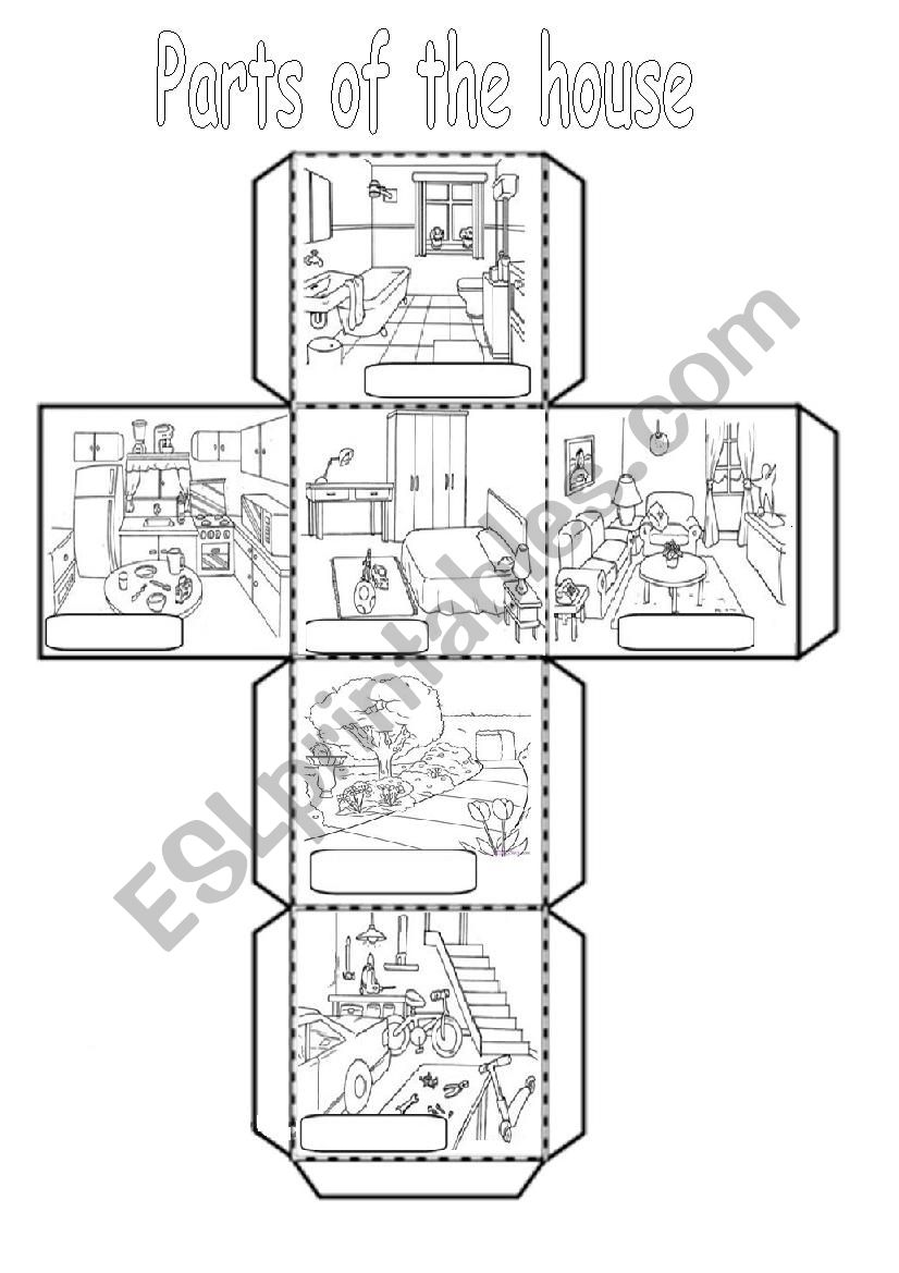 Cube of the house worksheet