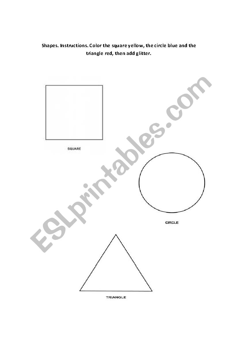 Shapes worksheet